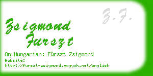 zsigmond furszt business card
