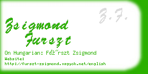 zsigmond furszt business card